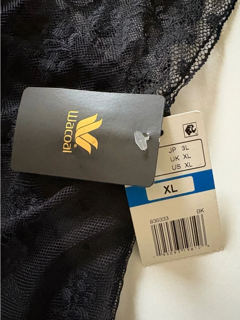 Wacoal Black Sheer Lace Plunge V-Neck Bodysuit - Picture 6 of 9